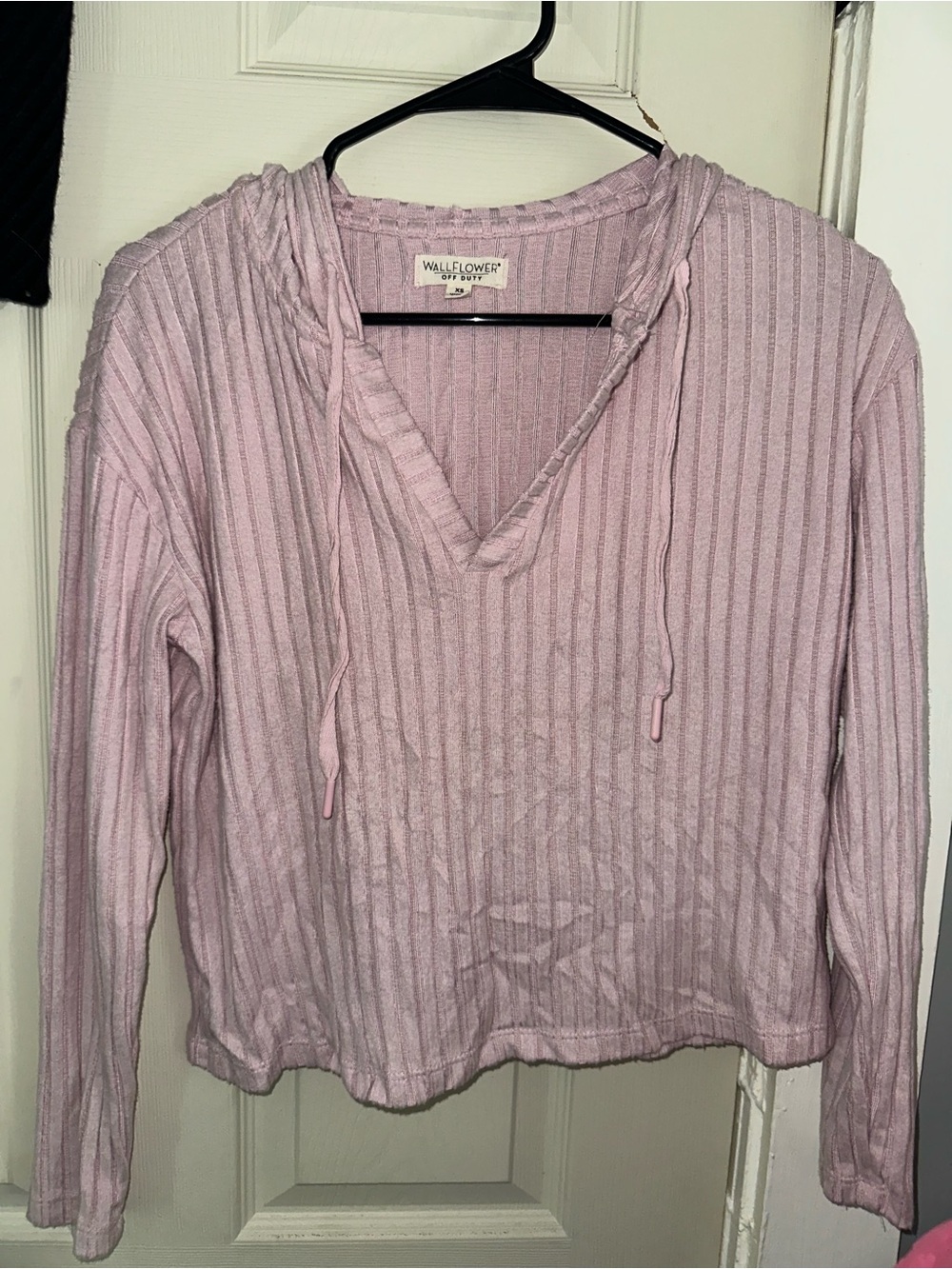 Wallflower Off Duty Ribbed Hoodie Sweater